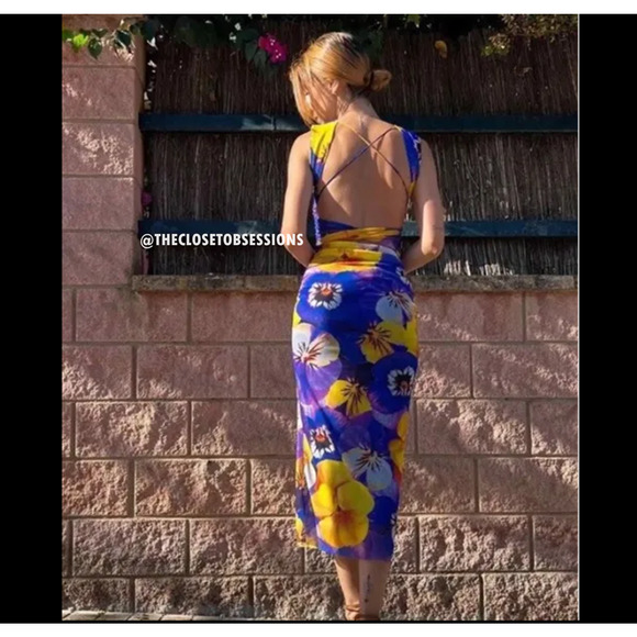 ZARA BLOGGER FAVE!!! Floral Print Midi Dress NWT LAST ONE!!! - Picture 14 of 16